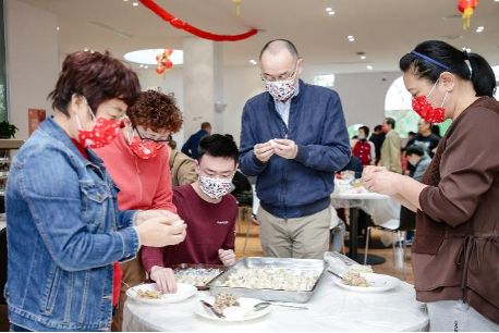 Dumpling-making activity held on campus to celebrate Chinese New Year