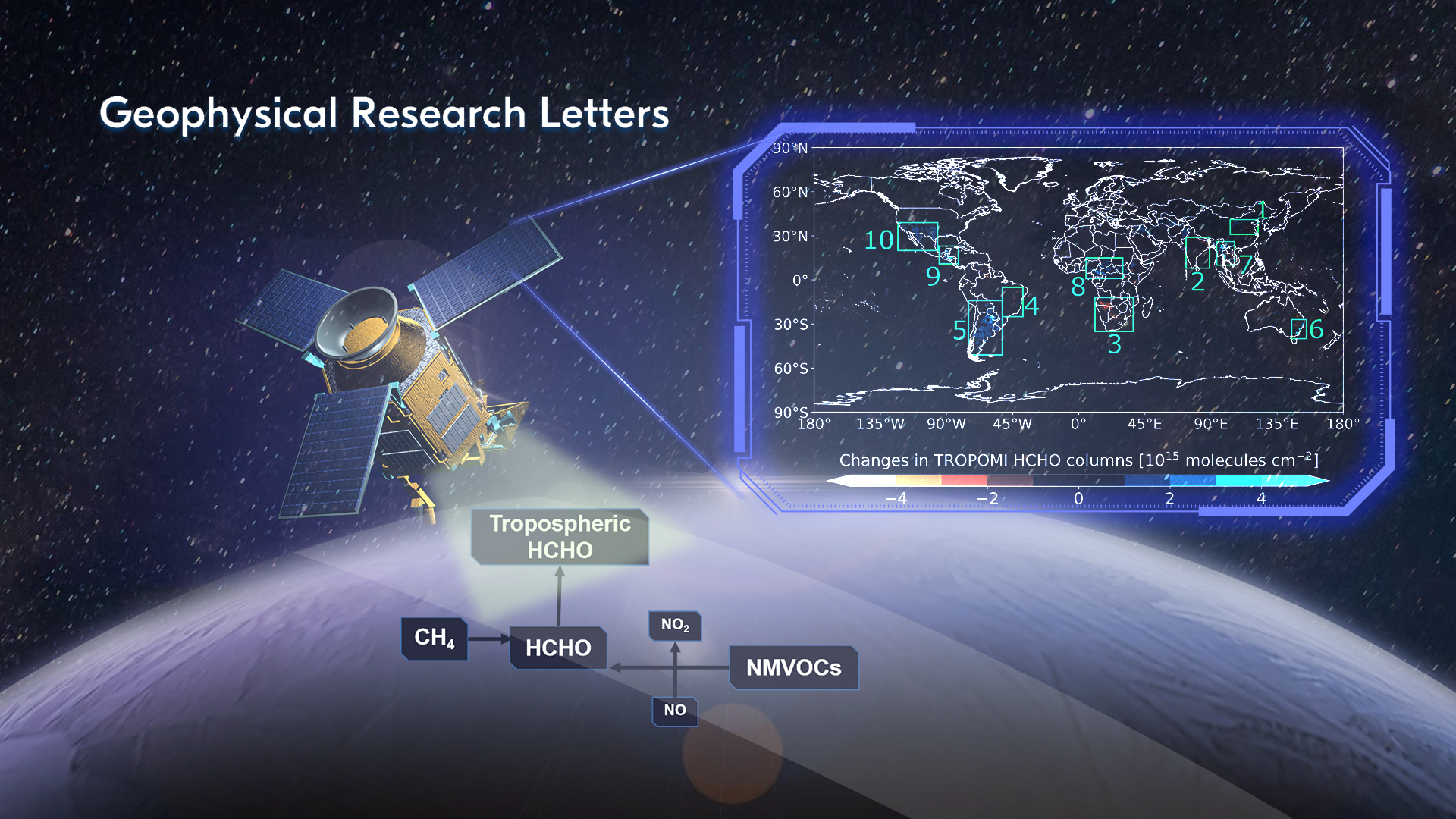 SUSTech Lei Zhu’s group observes significant changes in formaldehyde columns at the early stage of the COVID-19 pandemic from space