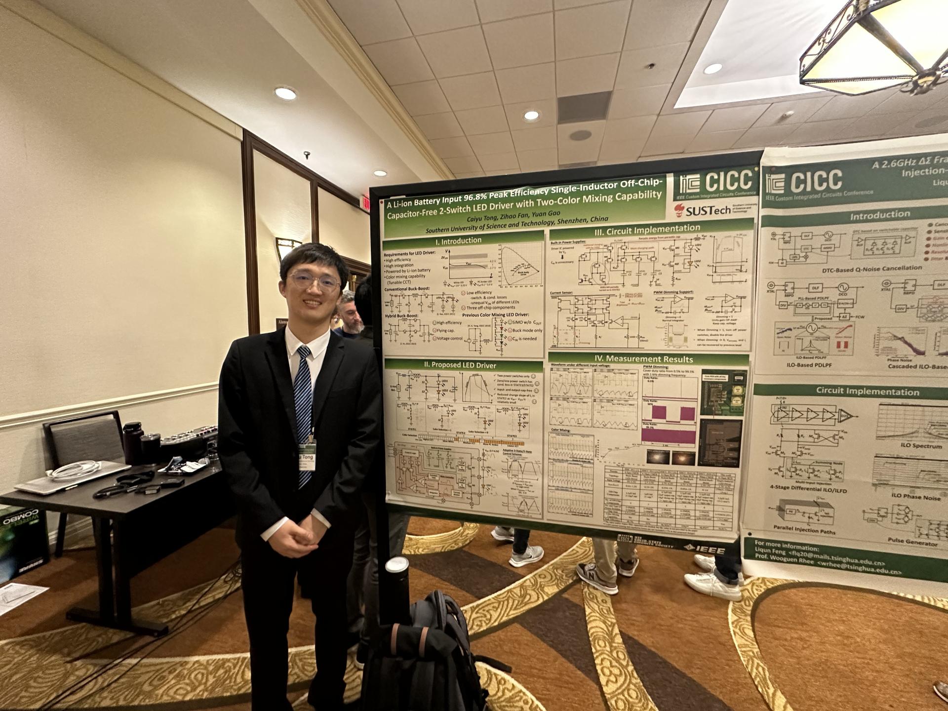 SUSTech student receives best paper nomination at IEEE CICC 2023 for achievements in power IC design
