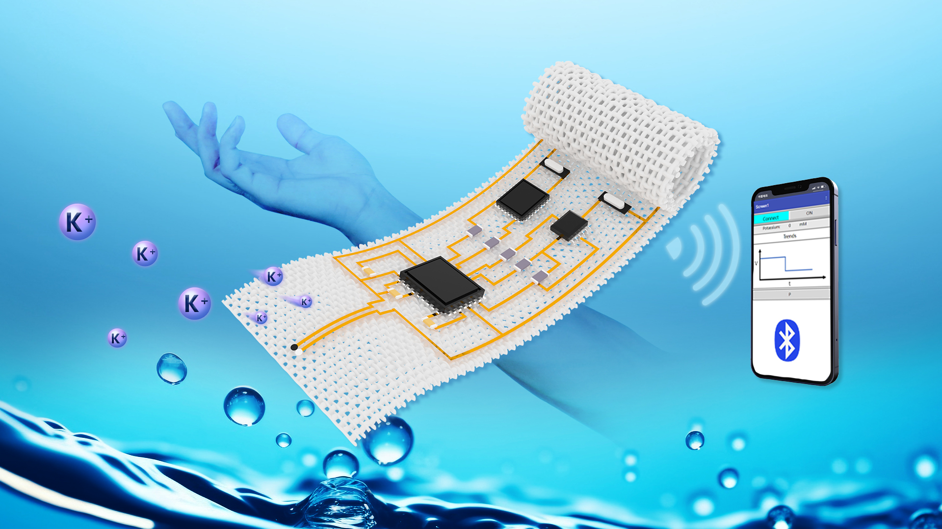 Researchers make advances in field of textile bioelectronics for wireless epidermal biosensing