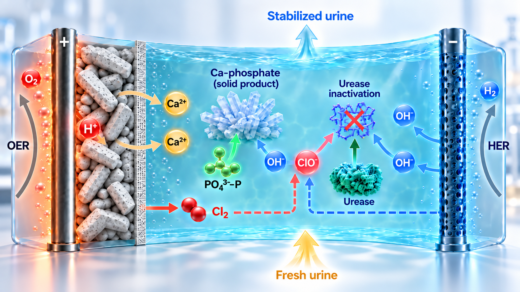 SUSTech Team Proposes a Mineral-Electrochemical Coupling to Promote Recycling of Nitrogen and Phosphorus from Urine